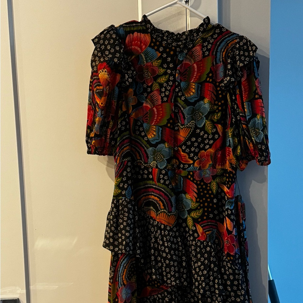 FARM Rio Floral Midi Dress - Black, Red, Blue, Yellow - Picture 2 of 8